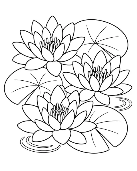 Water Lilies coloring page