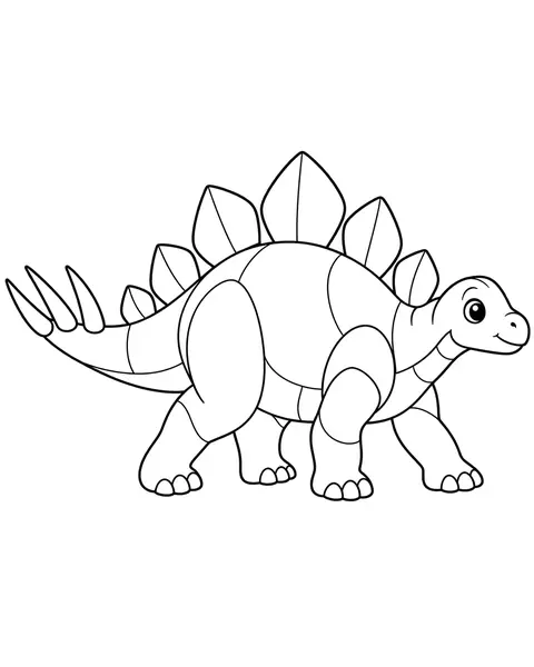 Young Stegosaurus coloring page