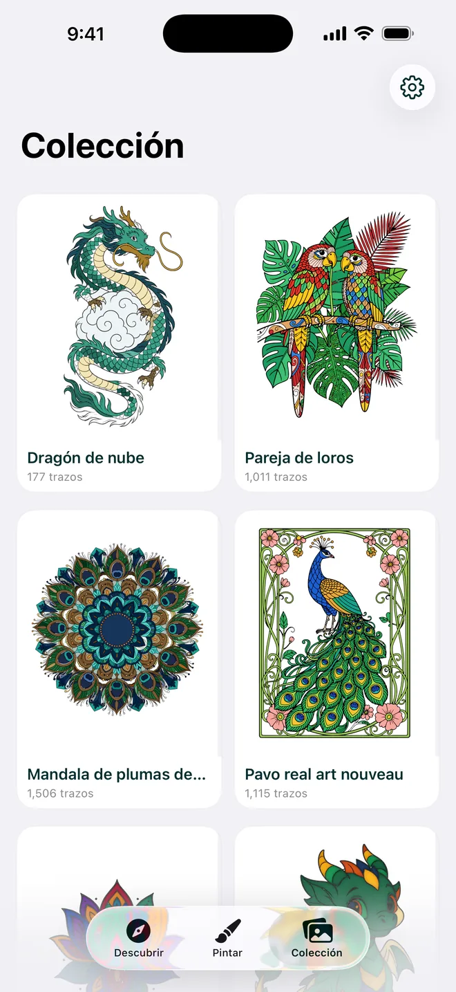 Pantalla de Paint Alive: Todas tus pinturas, guardadas
