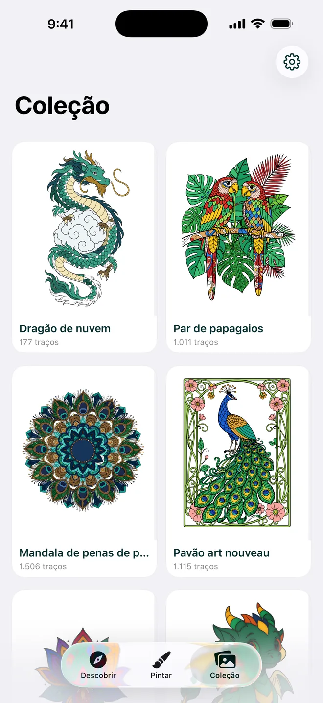 Tela do Paint Alive: Todas as suas pinturas, salvas
